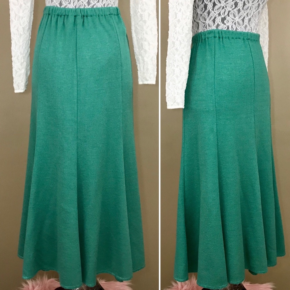 Vintage 60s-70s Philippe Marques Mint Green Skirt